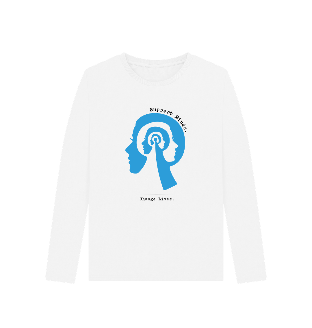White Printed Long Sleeve T Shirt