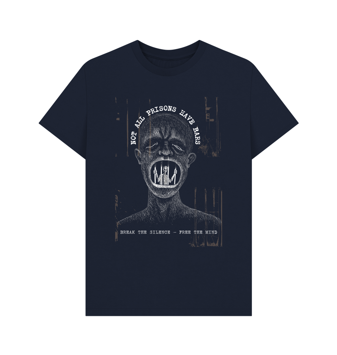 Navy Blue Printed T-shirt