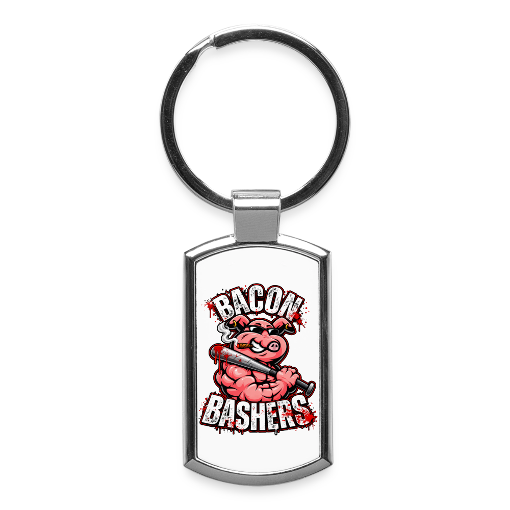 Bacon Bashers Keyring - silver