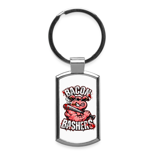 Bacon Bashers Keyring - silver