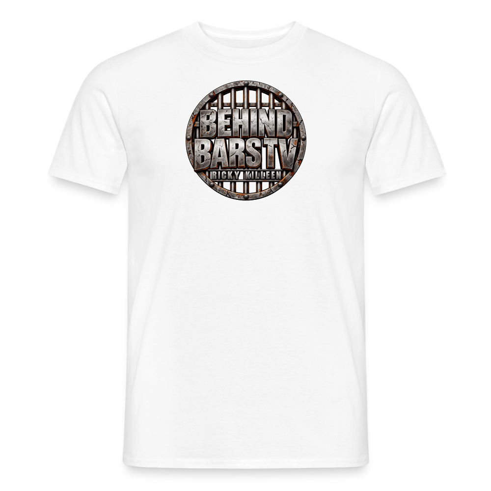 Gritty Behind Bars Logo - white