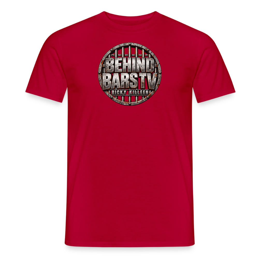 Gritty Behind Bars Logo - red