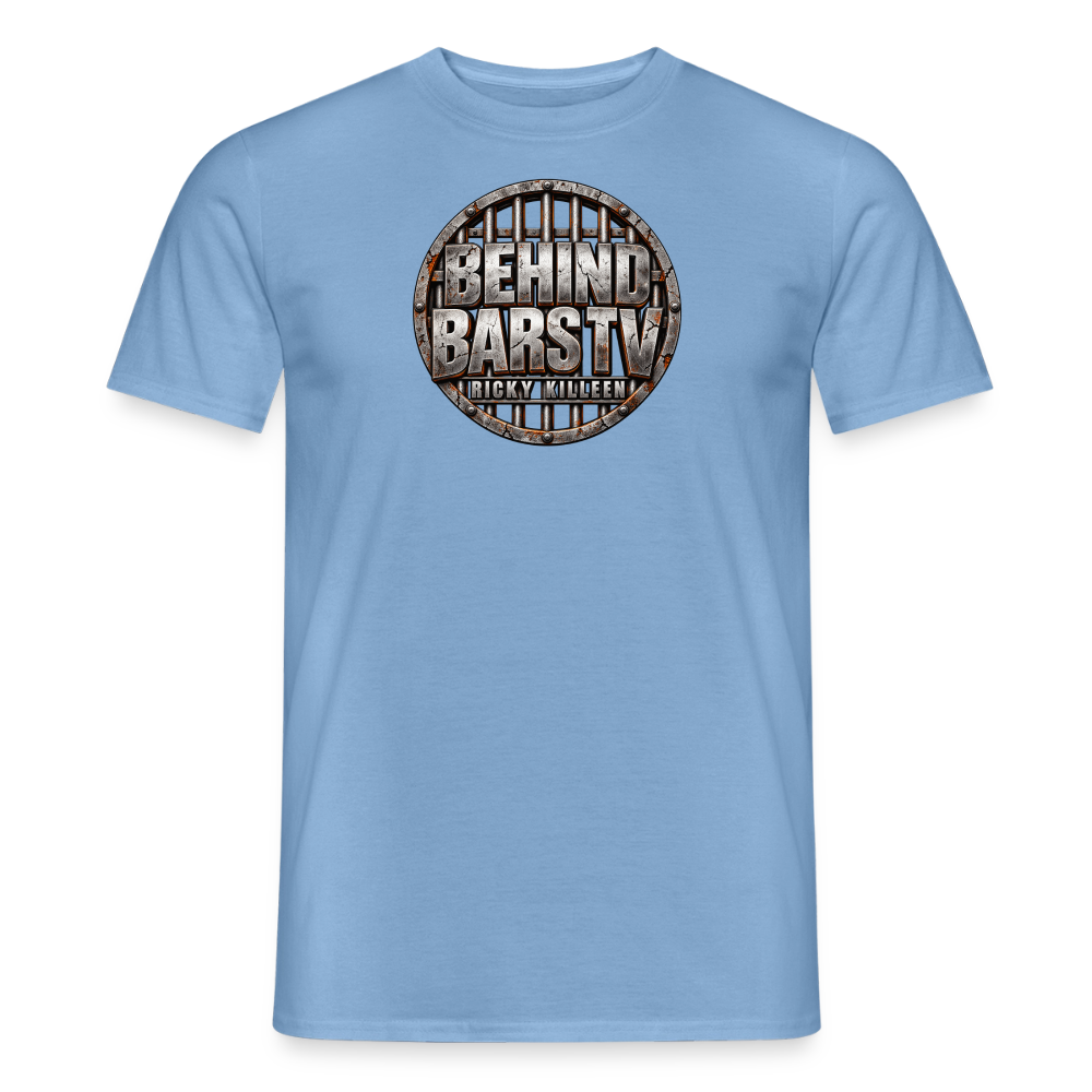 Gritty Behind Bars Logo - carolina blue