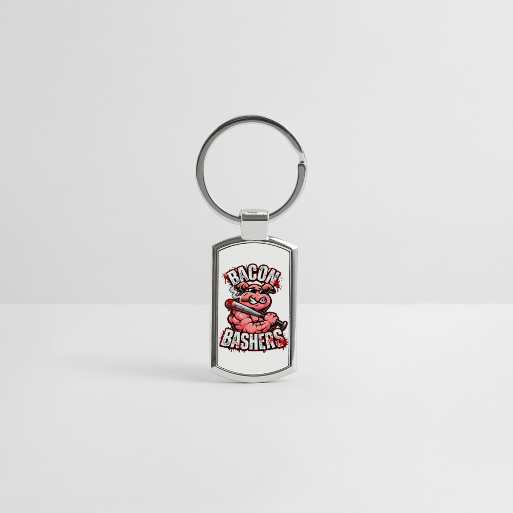 Bacon Bashers Keyring - silver