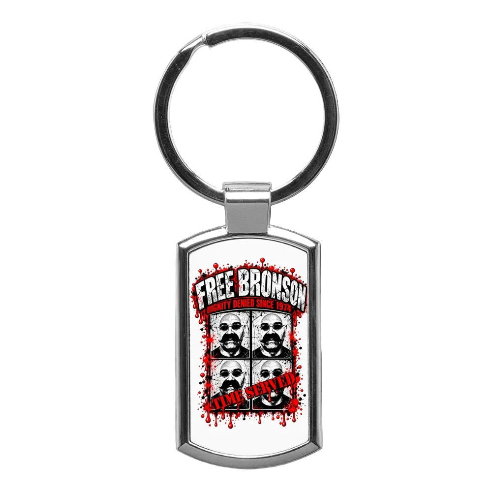 Free Bronson Keychain - silver