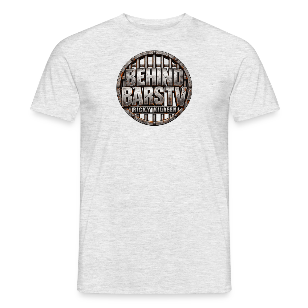 Gritty Behind Bars Logo - heather grey