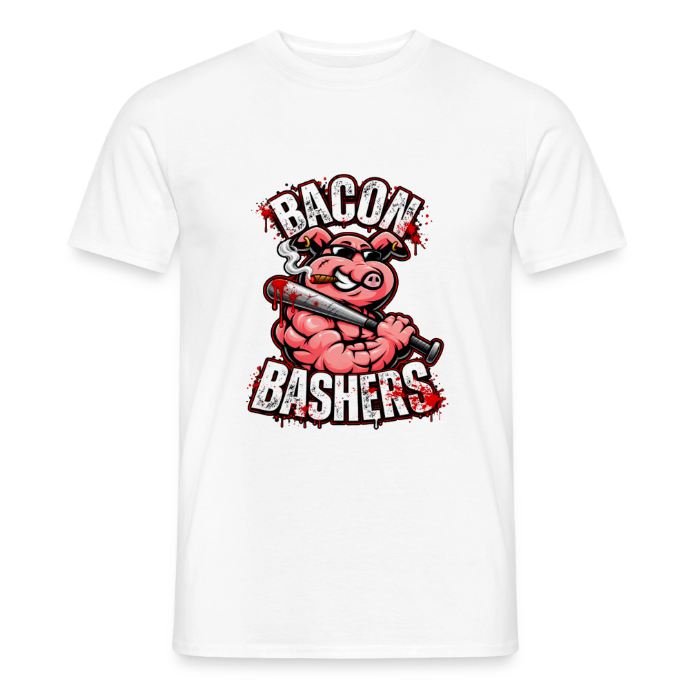 Bacon Bashers Original Logo - white