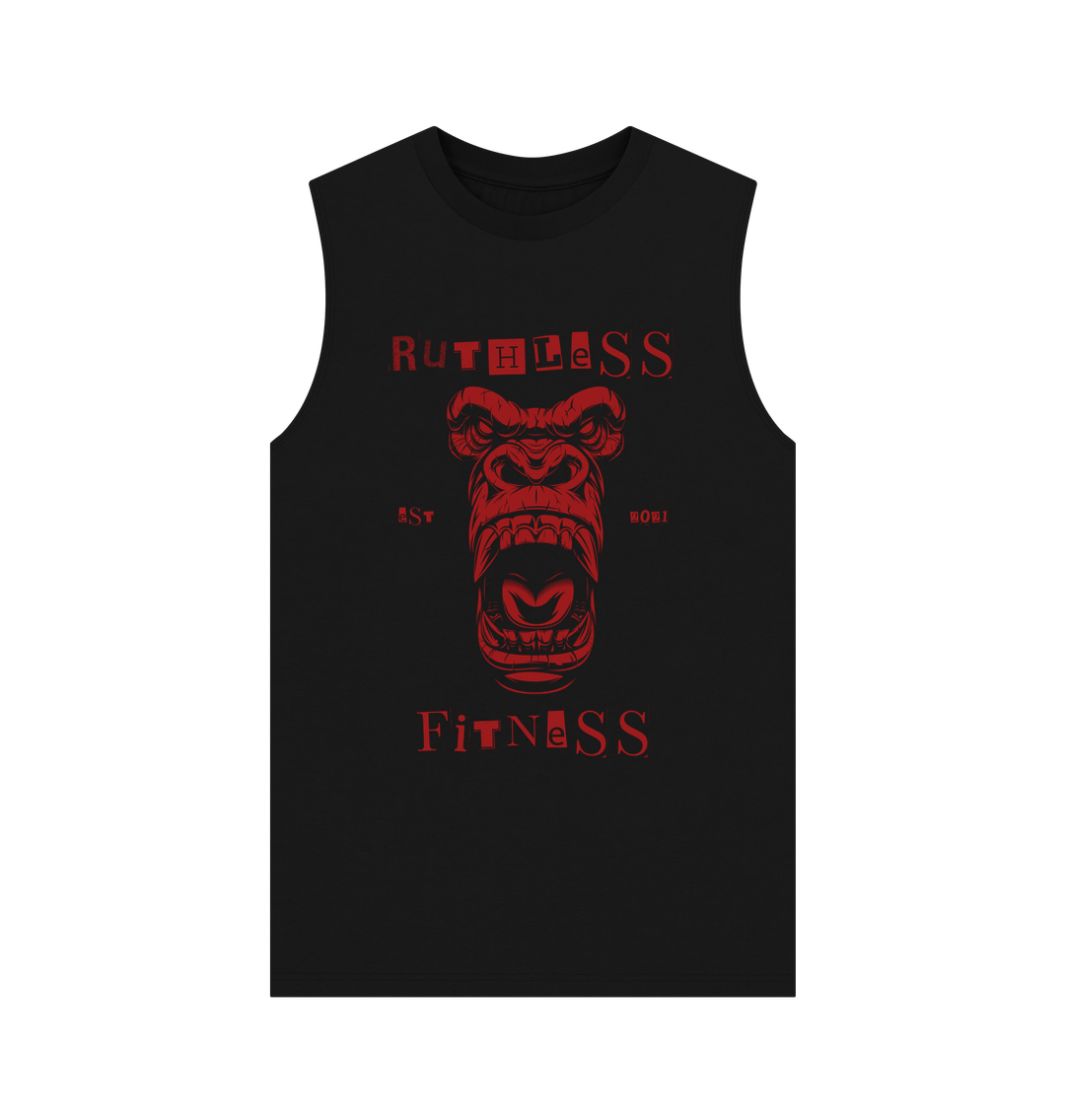 Black Printed Vest Top